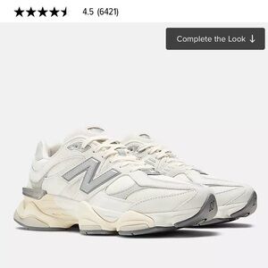 New Balance Off-White and Light Gray Sneakers
